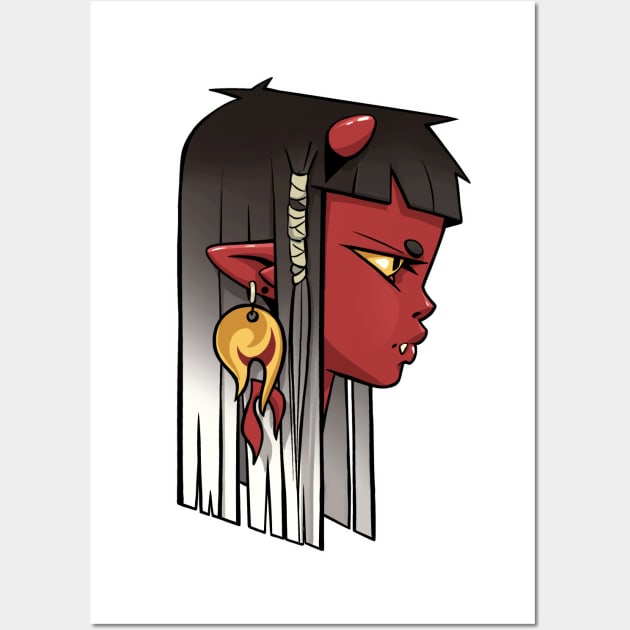 Demon Girl Wall Art by SevenTeenArt